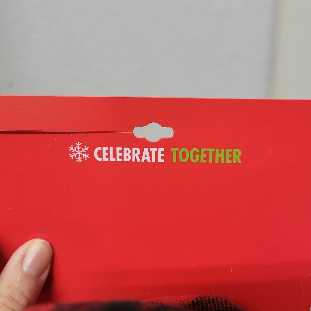 Celebrate Together Plaid Red and Black Headband Nwt